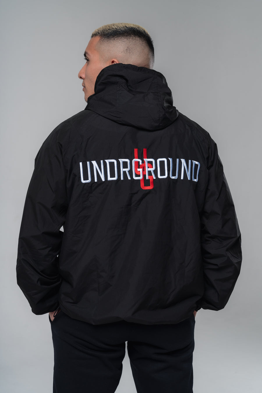 Windbreaker Half Zip x Black