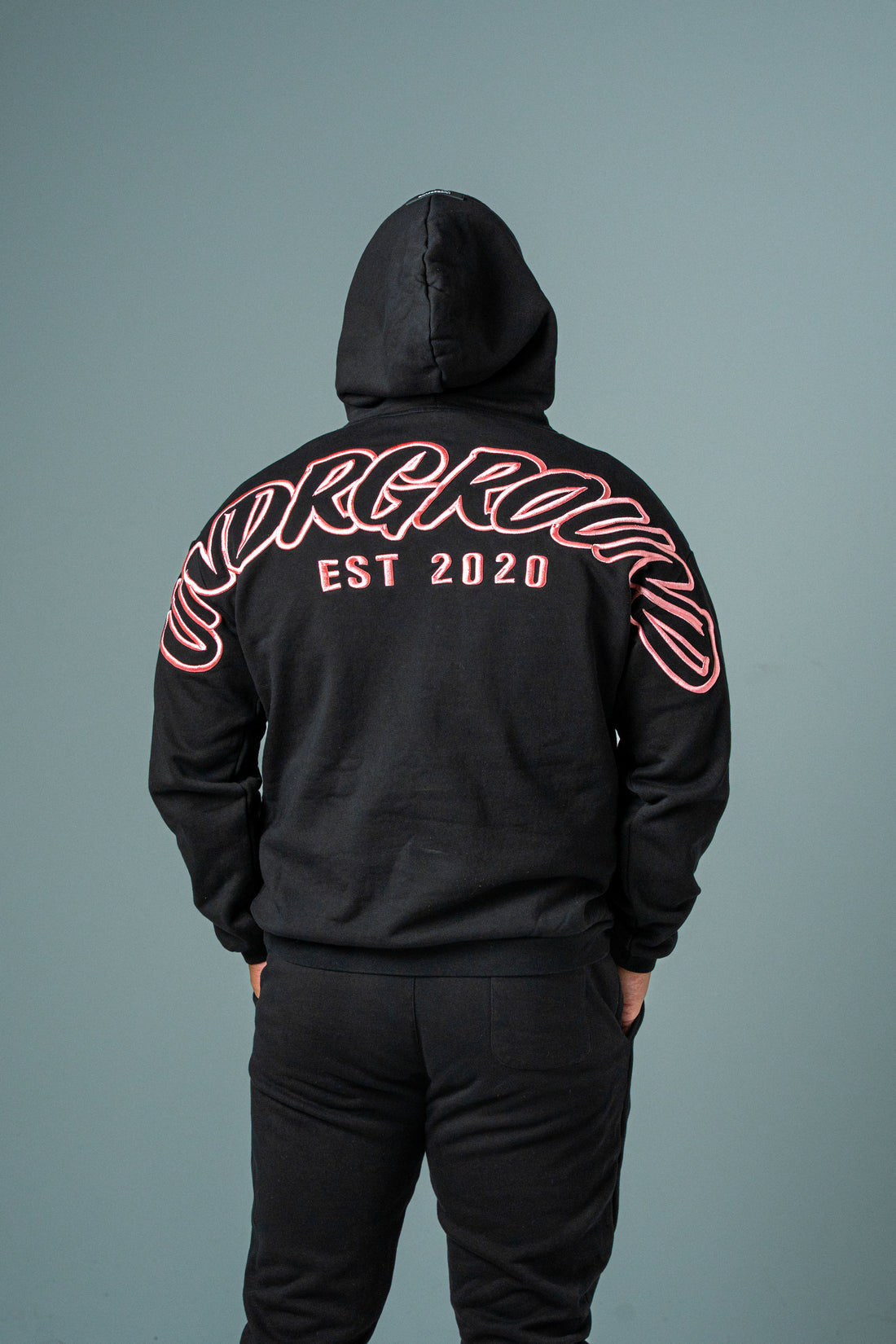 Hype Hoodie Black/Rose