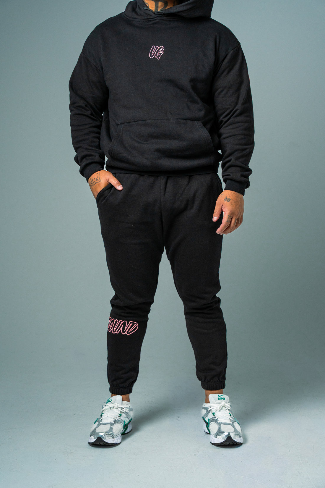 Hype Trackpants Black/Rose