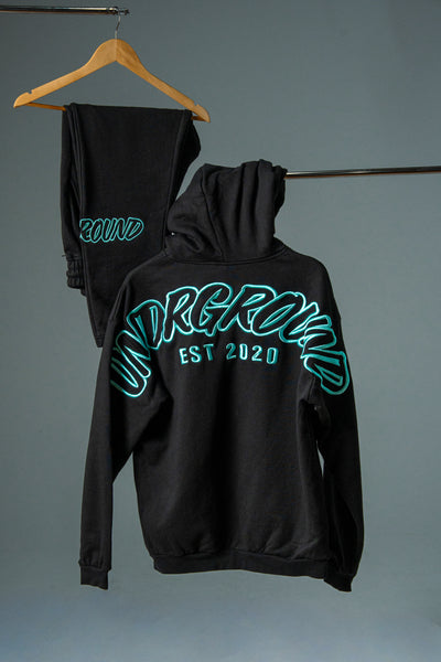 HYPE HOODIE BLACK/TIFFANY