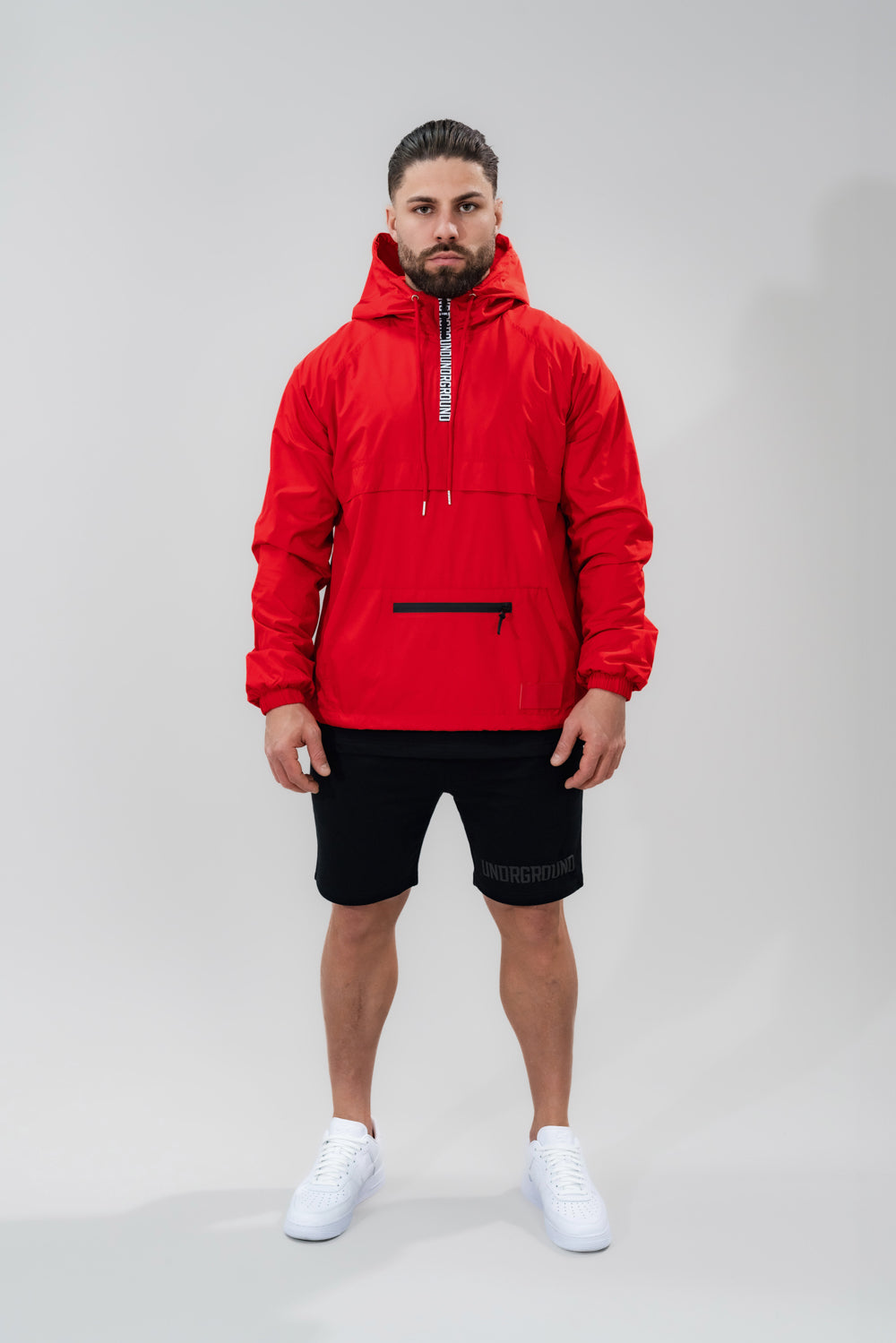 Windbreaker Half Zip x Red