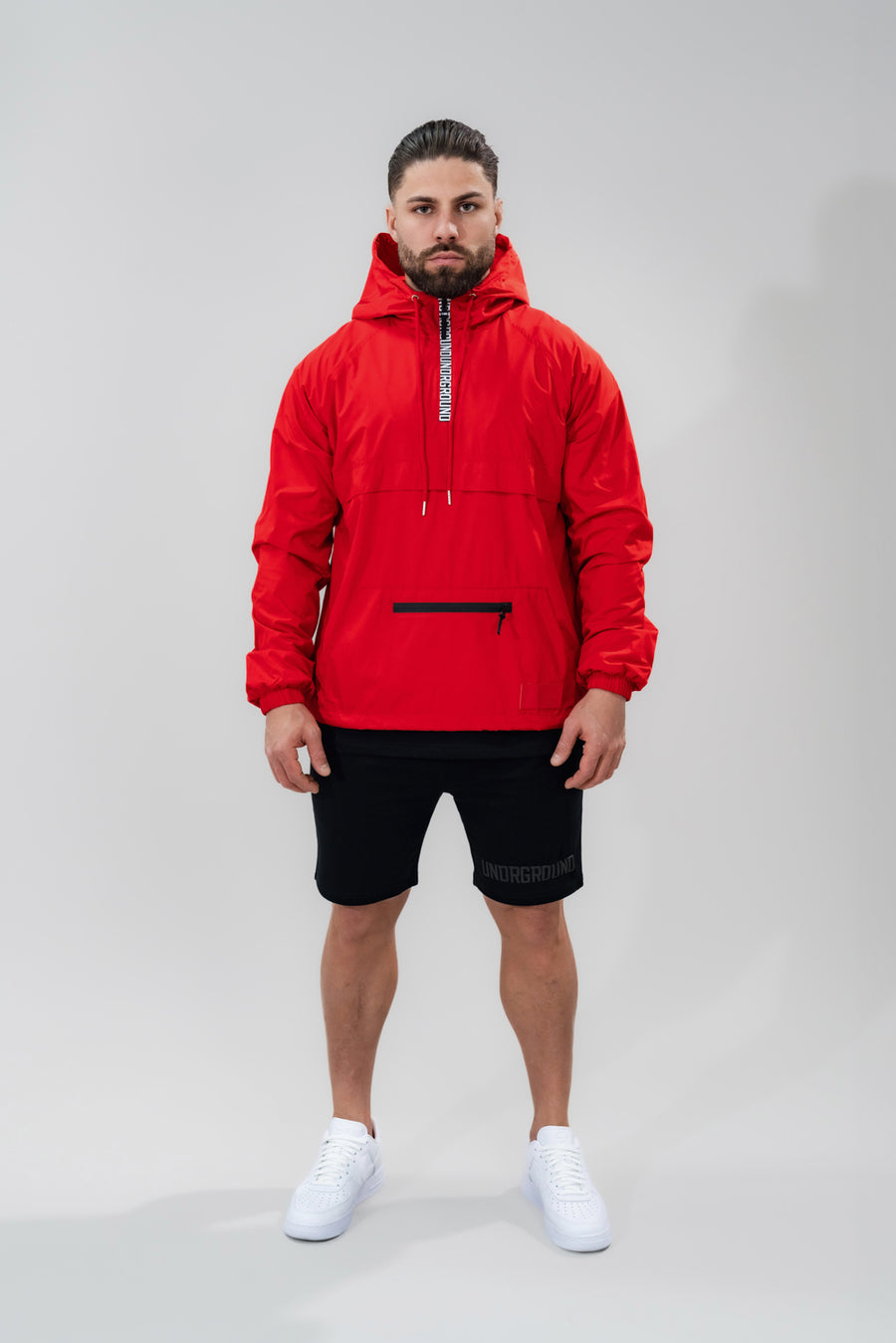 Windbreaker Half Zip x Red