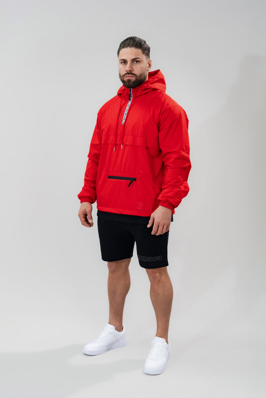 Windbreaker Half Zip x Red