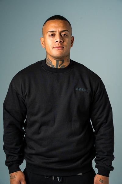 RELAXED FIT CREW (BLACK/CHARCOAL)
