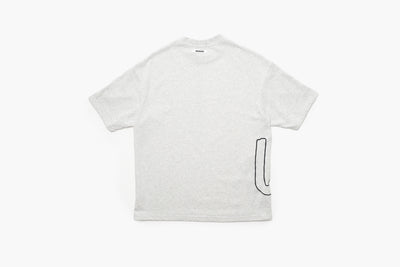 CODE OF SILENCE TEE- (WHITE MARL/BLACK)