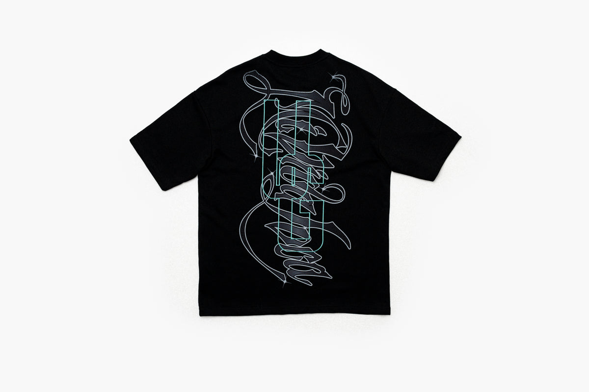 MI VIDA LOCA TEE (BLACK/TIFFANY)