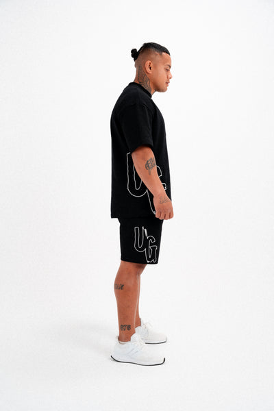 CODE OF SILENCE SHORTS- (BLACK/WHITE)