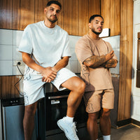 OMERTA SHORTS - WHITE MARL