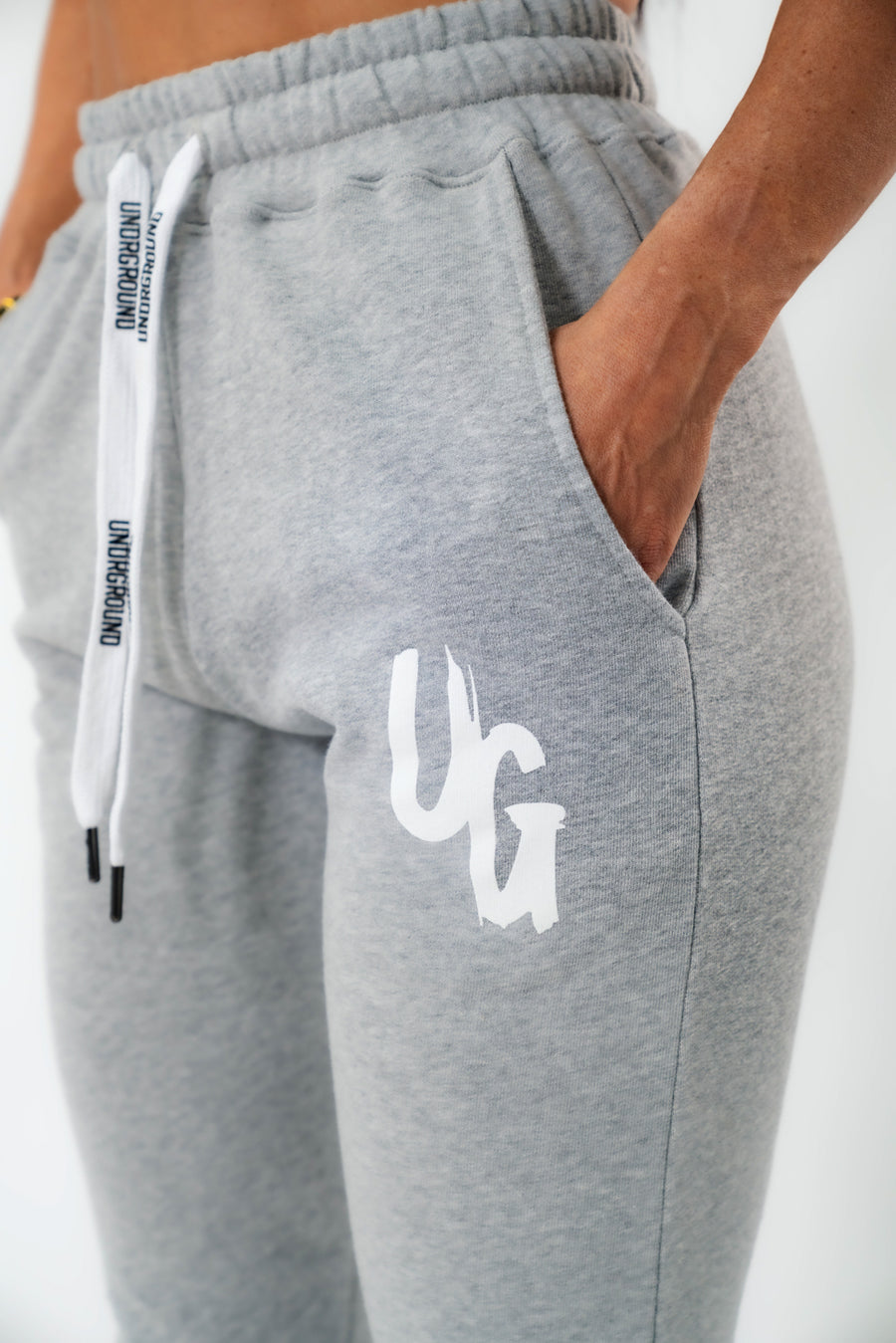 Grey Puff Print Joggers (UNISEX)