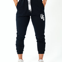 Black Puff Print Joggers (UNISEX)