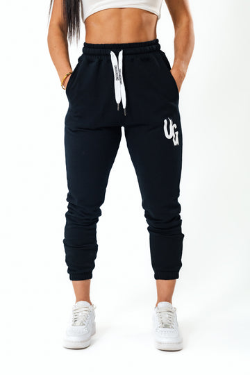 Black Puff Print Joggers (UNISEX)