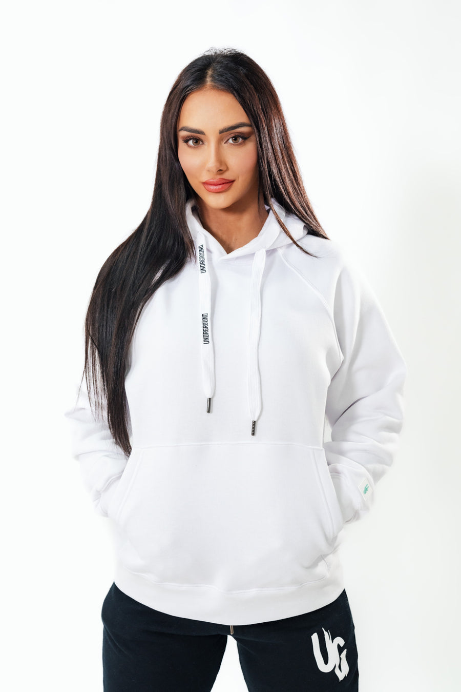 White UG Warm Up Hoodie (UNISEX)