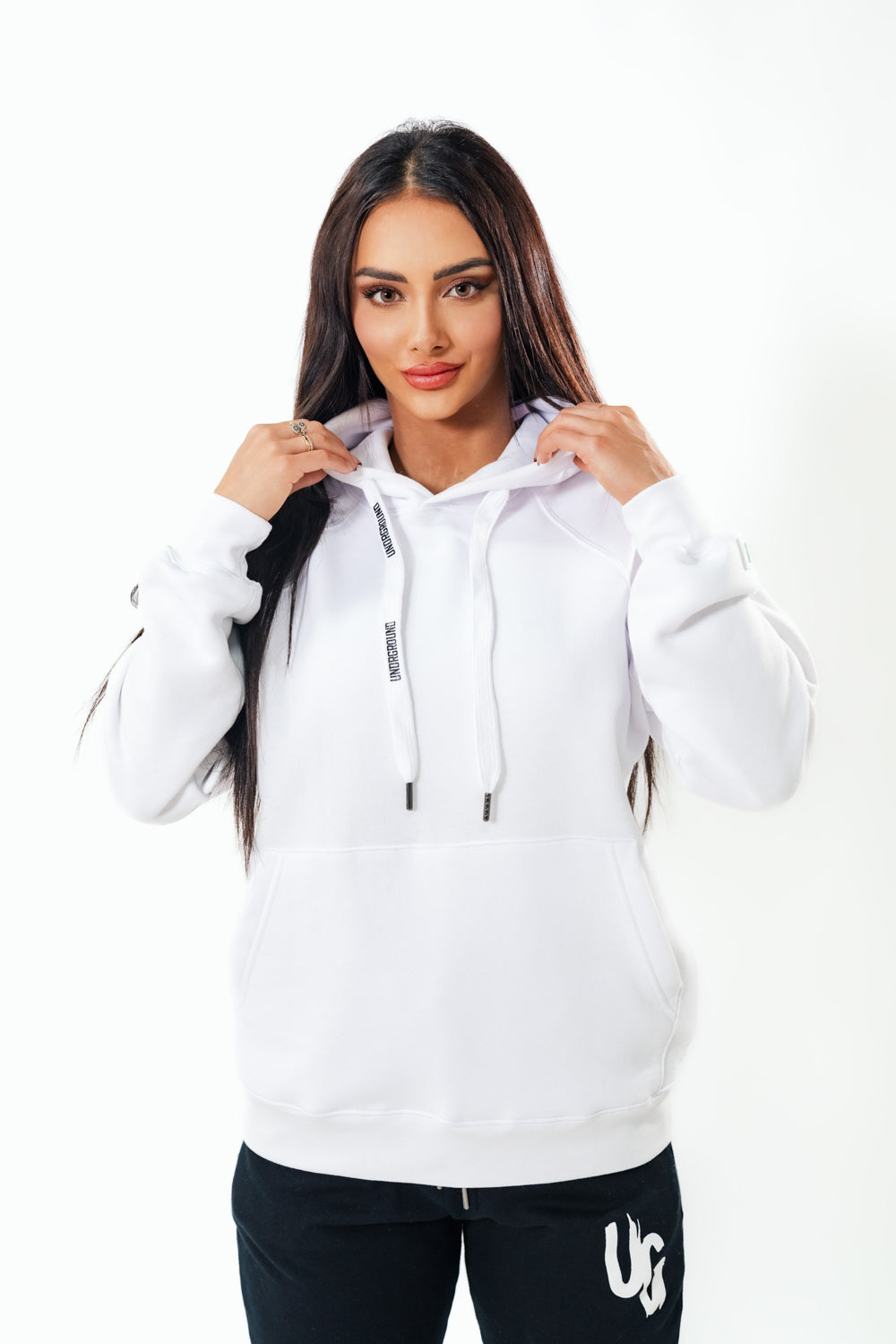 White UG Warm Up Hoodie (UNISEX)