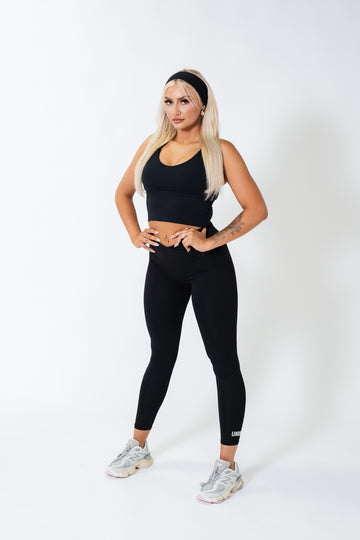 Jet Black V Waist Leggings