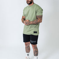 Khaki Oversized Box Fit Tee