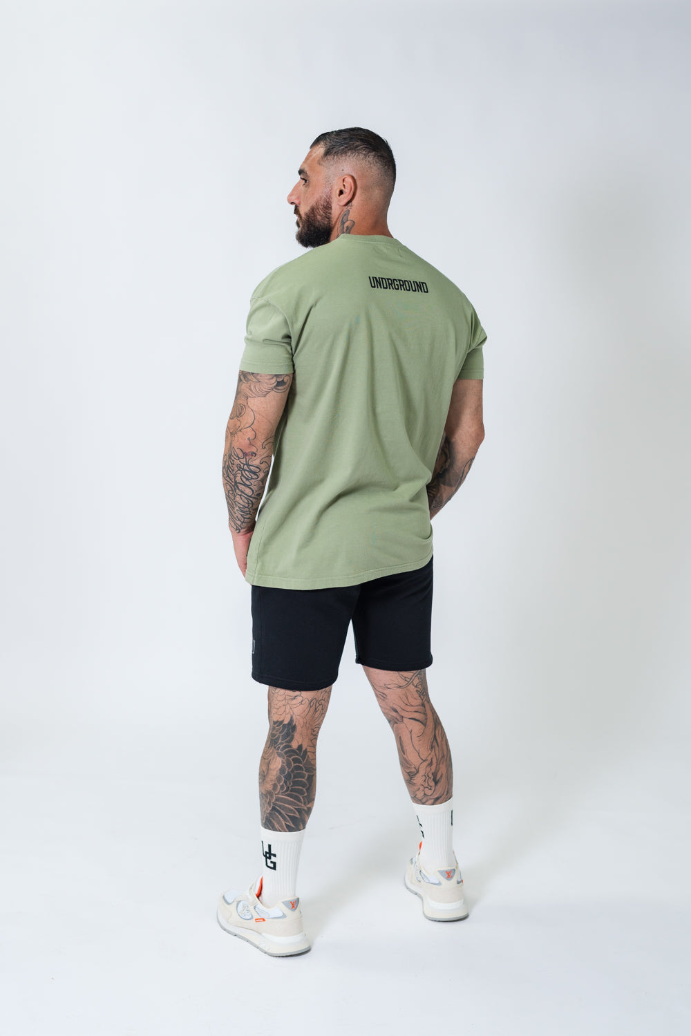 Khaki Oversized Box Fit Tee