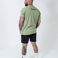 Khaki Oversized Box Fit Tee