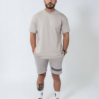 Taupe Double Print Box Fit Tee