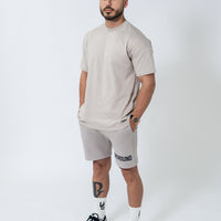 Taupe Double Print Box Fit Tee