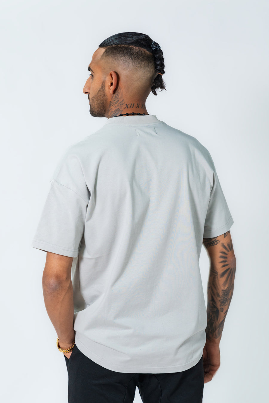 Undrground Off Grey Puff Print Tee