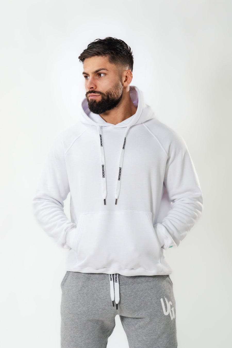 White UG Warm Up Hoodie