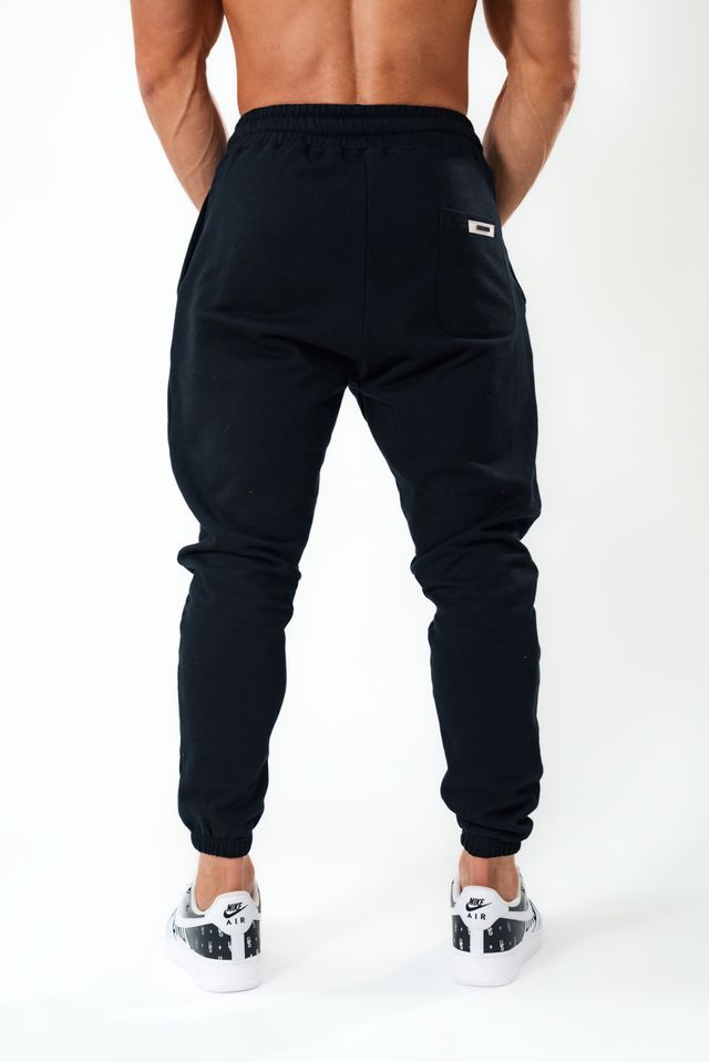 Black Puff Print Joggers