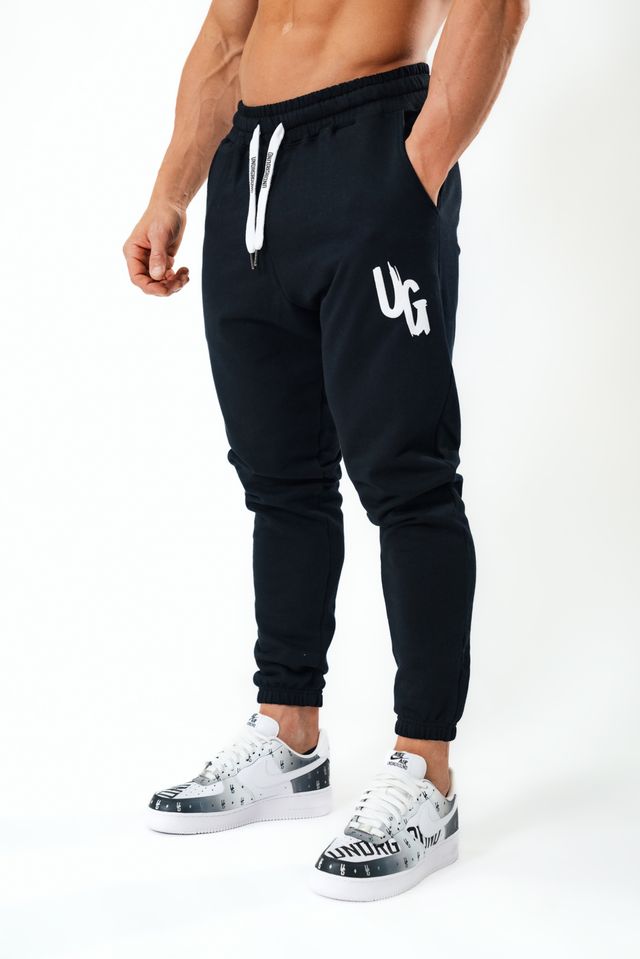 Black Puff Print Joggers