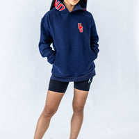 Navy x Red Hoodie