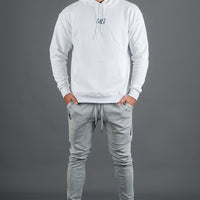 White/Grey Men's Hoodie