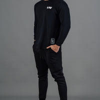 Crew Neck Long Sleeve Black/White