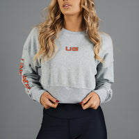 Loose Fit Crop Crew Women's Grey/Orange