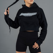 Loose Fit Crop Hoodie Black/Grey