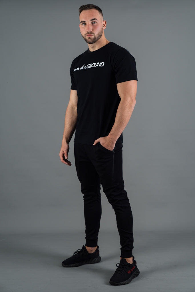 Fitted Tee Black/White