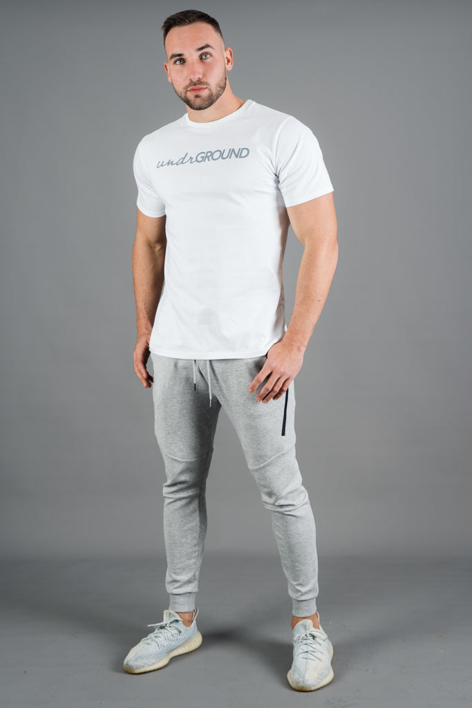 Fitted Tee White/Grey