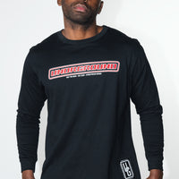 Fitted Long Sleeve Crew Neck Black/Red