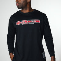 Fitted Long Sleeve Crew Neck Black/Red