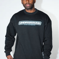 Black/White/Blue Crew Neck Jumper