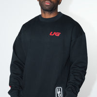 Crew Neck Jumper Black/Red