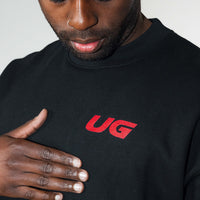 Crew Neck Jumper Black/Red