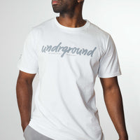 Fitted Tee Grey/White OUT THA MUD