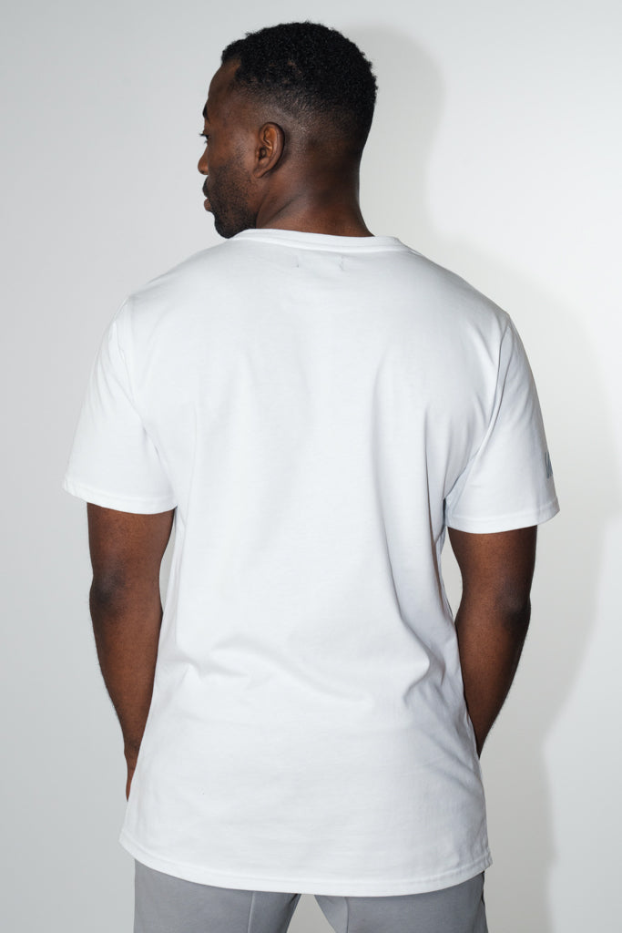 Fitted Tee Grey/White OUT THA MUD