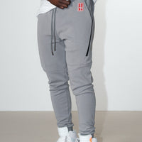 Men's Tapered Joggers Grey/Red/White