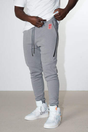 Men's Tapered Joggers Grey/Red/White