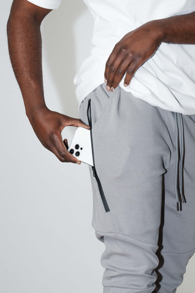Tapered Joggers Grey/White