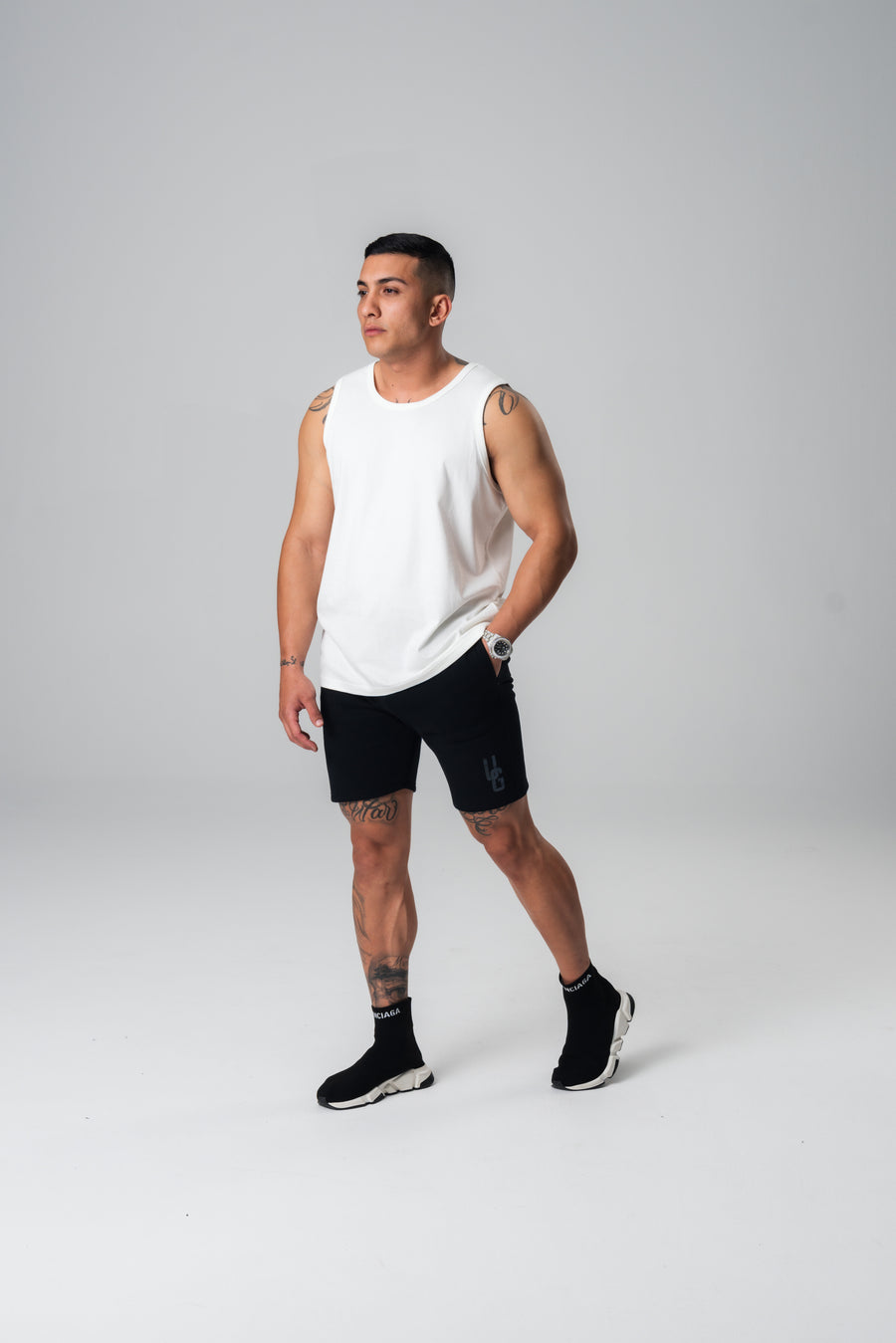 Mens Cotton Singlet White