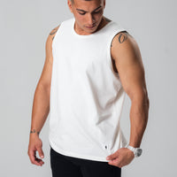 Mens Cotton Singlet White