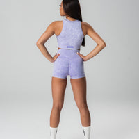 Lilac Ribbed Shorts