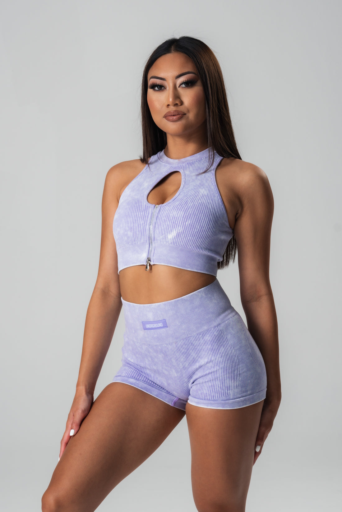 Lilac Ribbed Crop Top