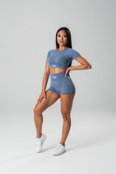 Grey Marble Seamless Shorts