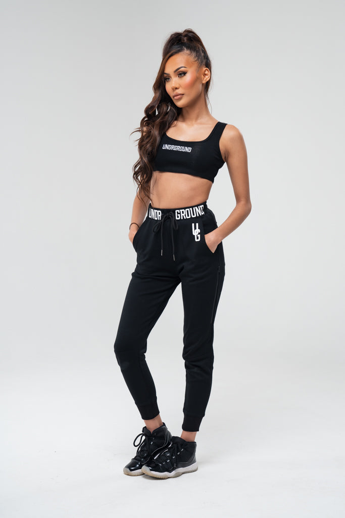 Women's Joggers Black/White